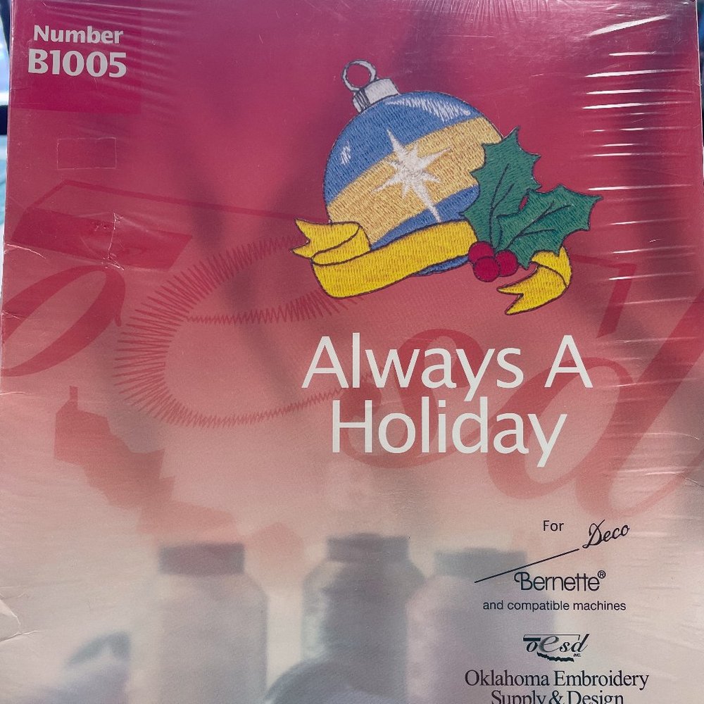 Studio Bernina Embroidery Card #B1005 Always A Holiday New UNUSED